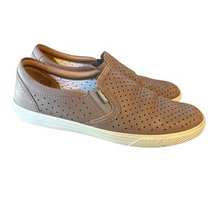 Hotter leather slip-on shoes